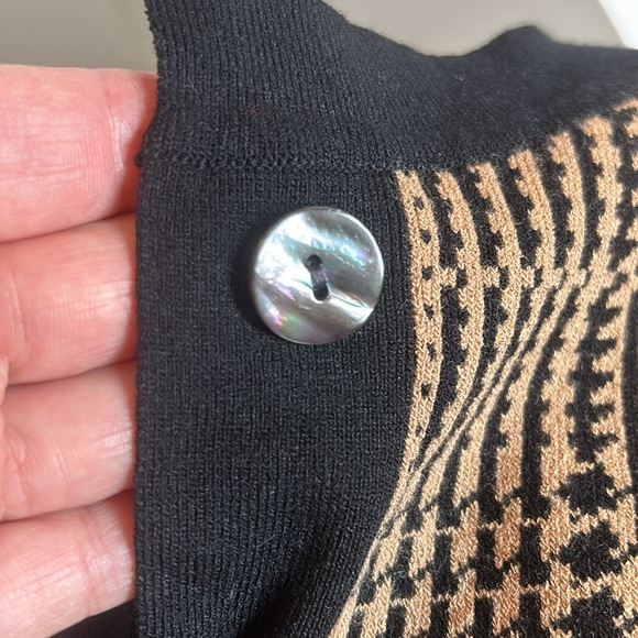 Jones New York Collection Houndstooth Button-Up Women's Caplet Sweater Size 3X - Picture 7 of 10